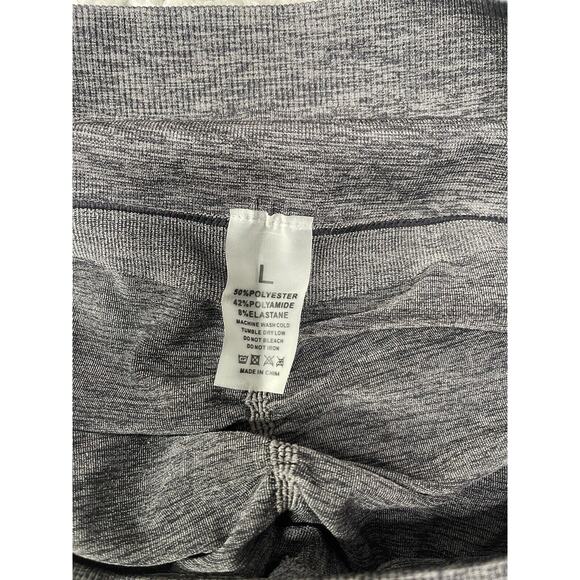 Womens Butt Scrunch High Waist Slim Fit Leggings Yoga Pants Size L Gray - Picture 9 of 11
